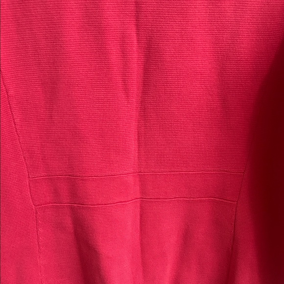 Talbots Hibiscus Pink Cotton Blend Ruffle Front Zip Up Cardigan Sweater Womens - Picture 5 of 6